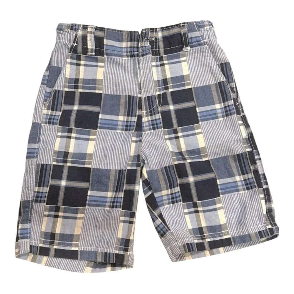 GYMBOREE boy’s size 7 blue madras shorts